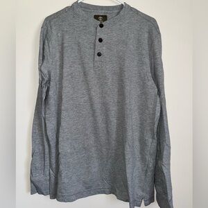 Timberland Heather Gray Long Sleeve Henley Shirt